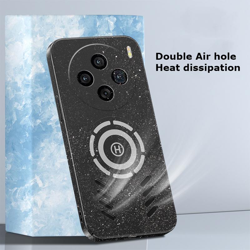 Для vivo X100 X100s X90 X90s X80 X70 Pro Plus Rock Sand Ice Магнитный теплоотводящий матовый чехол для ПК с защитой от отпечатков пальцев дышащий охлаждающий чехол Shell