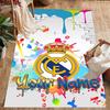 Real Madrid Club Customized Name Floor Mat Design for Playrooms Kitchen Study room Foyer Anti-slip Rug Anime Office Decor
