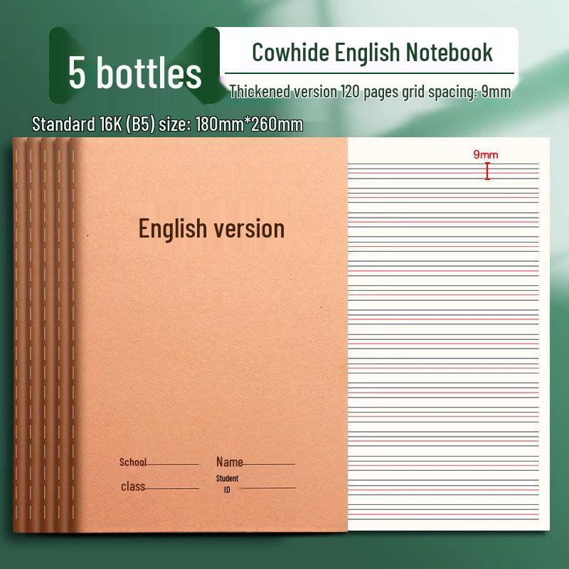 3rd Grade English & Math Composition Workbook for Primary & Junior High Students with Pen