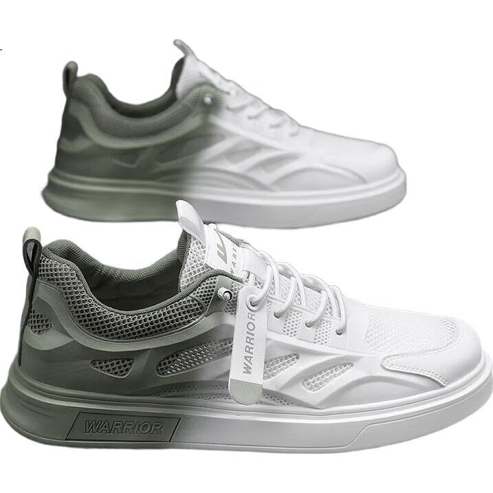 Huili Men's Breathable Sneakers, 2026 Summer New Style Men's Sandals, Odor-Resistant Water-Friendly Mesh Casual Shoes, White, Size 44