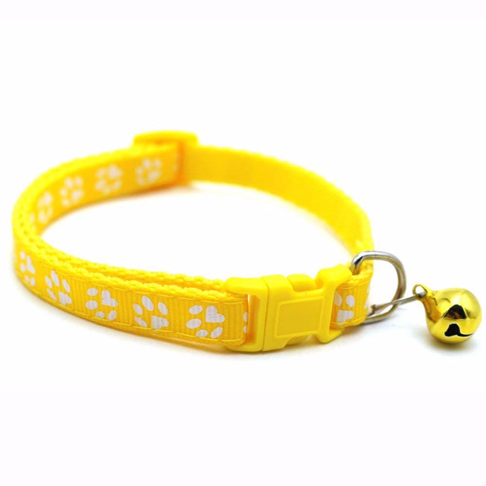 For Puppy Kitten With Bell Cat Paw Print Grooming Accessories Pet Collar Pet Supplies Cat Necklace