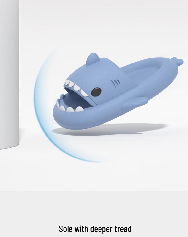 Шлепанцы-акулы на толстой подошве: Забавный дизайн «наступающий на какашку» для мужчин и женщин, в мультяшном стиле для помещений и улицы.