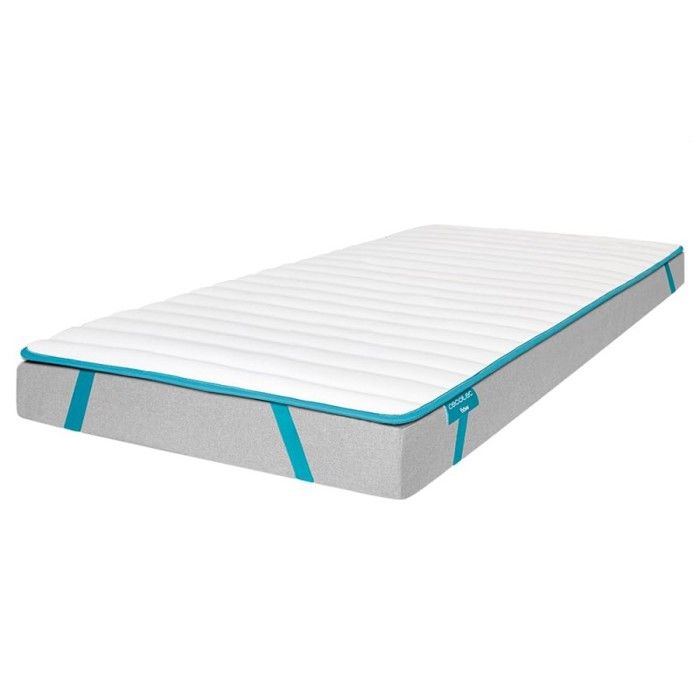 Cecotec Surmatelas Matelassé Flow TopCloud 90x190: Couvre-matelas Surmatelas. Mousse Ultra-douce et Fibre Siliconée