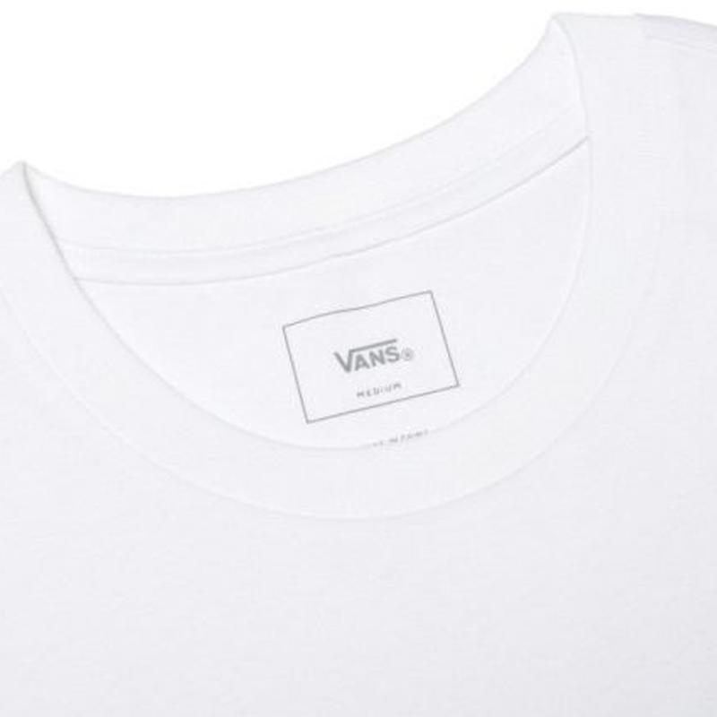 Vans Футболка с коротким рукавом и круглым вырезом с принтом «Лестница», мужские топы белого цвета VN0A5F3GWHT