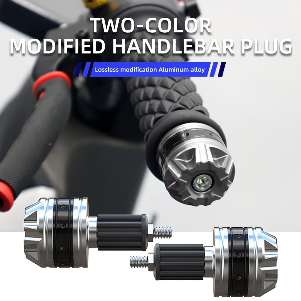 2pcs/Set Motorcycle Handlebar Plugs And Handlebar End Caps Made of Aluminum Alloy, Suitable for Motorcycle Handlebars
