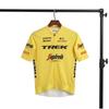 Mens Fluorescent Yellow Cycling Jersey Short Sleeve Breathable Quick Dry Road Bike Training Top