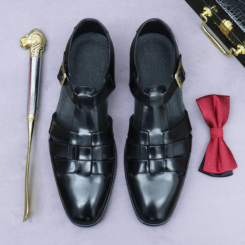 Fashion Summer New Top Layer Cowhide Genuine Leather Sandals Fashionable Casual Comfortable Shoes for Men