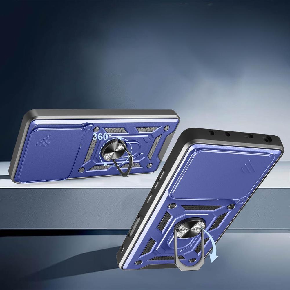 Armored case for Honor 400 Lite, CamShield Slide, blue