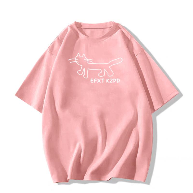 Summer cotton short-sleeved t-shirt women's new popular black design niche American loose half-sleeved top