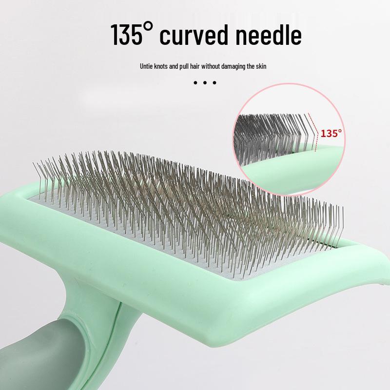 Pet Grooming Needle Comb for Cats & Dogs - Detangling, Deshedding, and Hair Removal Tool
