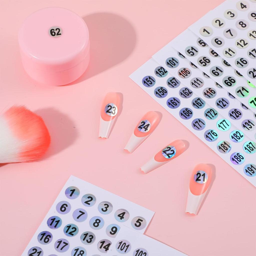 16 листов круглых прозрачных наклеек с цифрами от 1 до 200 - Блестящие самоклеящиеся этикетки для организации хранения B и коробок