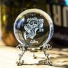 H & D 3D Созвездие Хрустальный Шар Сфера Дисплей Стекло Пресс-папье Волшебный Шар Исцеляющий Хрустальный Шар С Подставкой Для Креативного Подарка На День Рождения