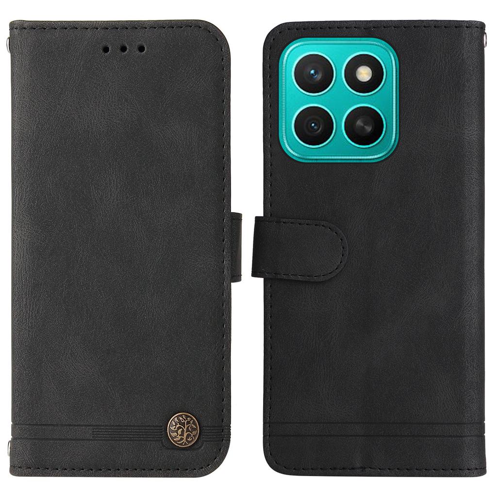 For Honor X8c 4G Leather Wallet Cases Skin Touch Phone Cover Stand with Strap