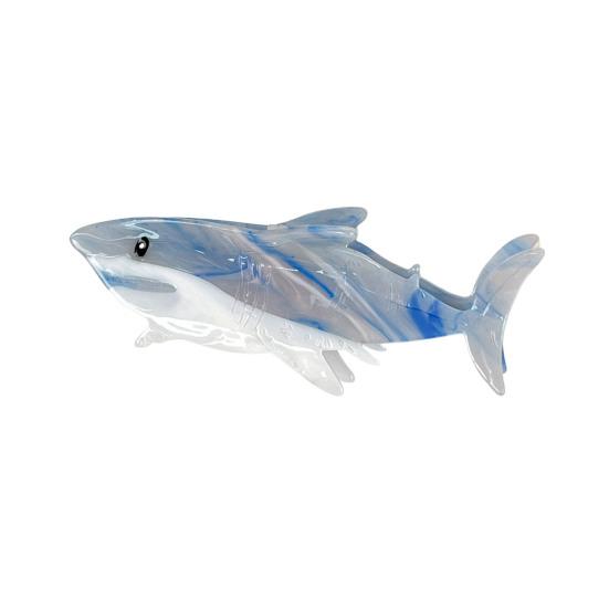 Женская заколка для волос в форме акулы с противоскользящими зубцами из ацетатного материала, заколка для волос с задней головкой, большая заколка для волос, аксессуары для волос