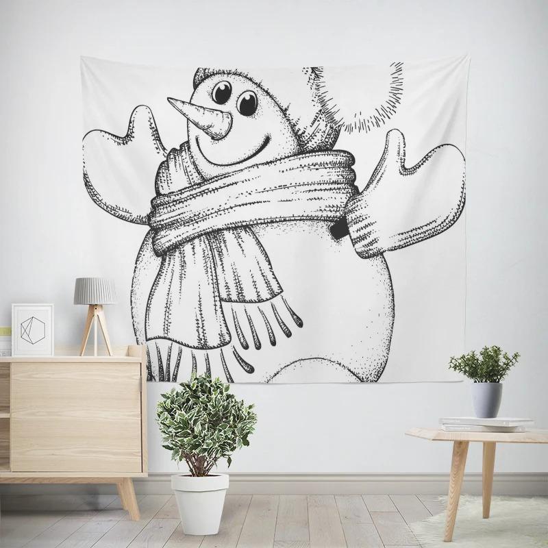 Рождественский новогодний узор для гостиной, спальни, декоративный гобелен