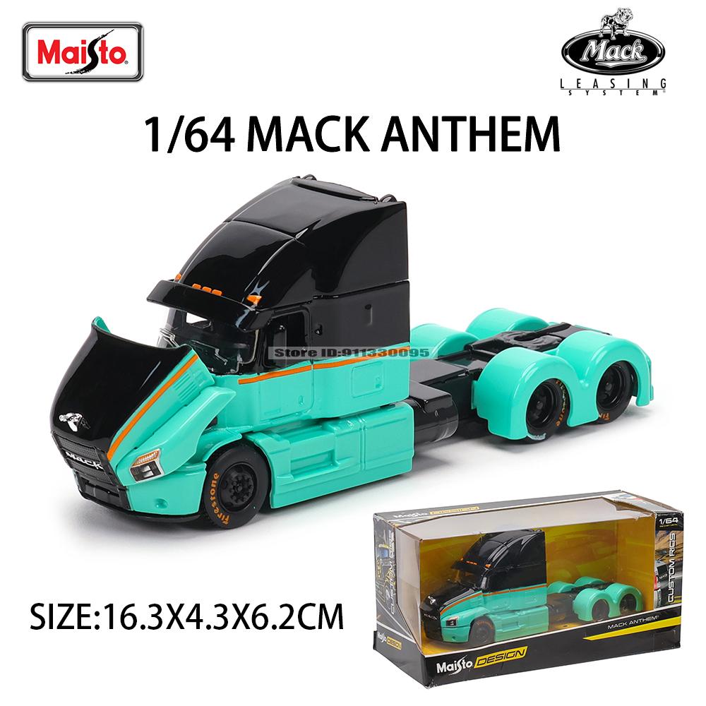 XOM4 Maisto 1:64 International Mercedes-Benz MACK Anthem Trailer model simulation car model alloy car toy male collection gift