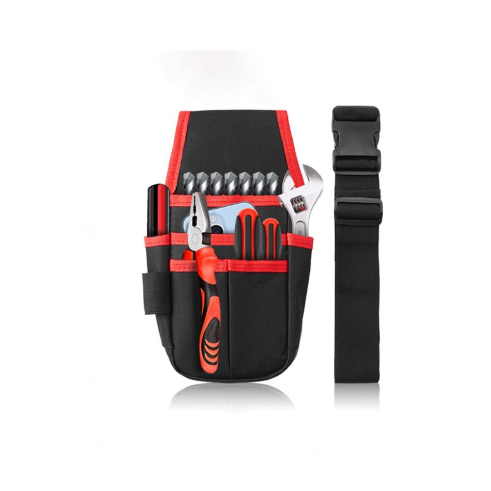 Wear-resistant Tool Waist Pack Multi-pocket Tools Storage Bag Durable Hardware Tools Pouch  Install