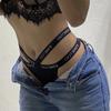 FINETOO 1 Pcs Sexy Cotton Women Thong Panties Underwear Woman Hollow Out Fashion Cross Letter Waist G-string Femme Brief Girls