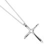 TIFFANY&Co. Open Cross Necklace Silver925 5.07g Women Used