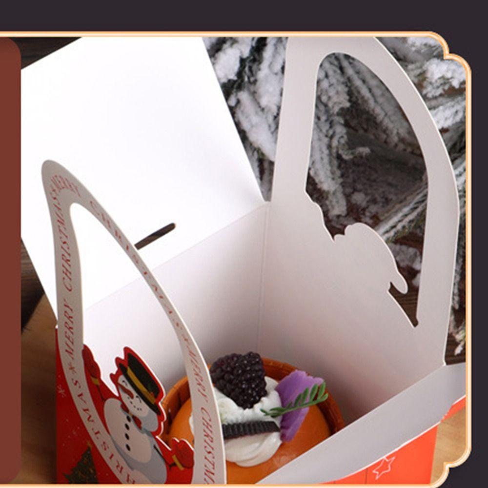 10pcs Paper Christmas Fruit Packaging Box Cute Xmas Eve Packaging Bag Christmas Gift Box Chocolate