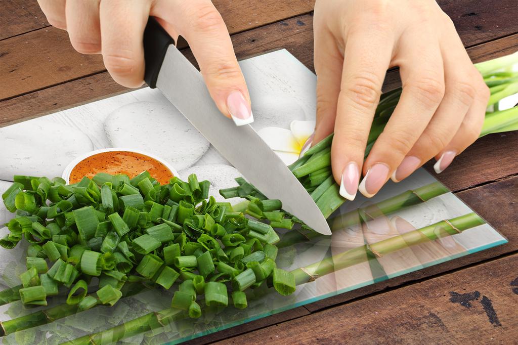 GLASS CUTTING BOARD 35x52 Bamboo