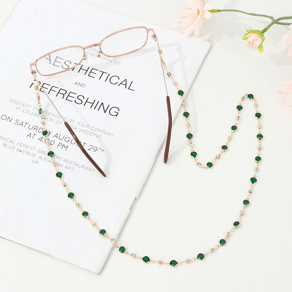 Модный длинный хрустальный шнурок для очков Аксессуары для очков Ожерелье для очков Цепочка для очков