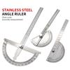 Angle Ruler Single Arm Stainless Steel Angle Gauge 180 Degree Adjustable Semicircular Indexing Gauge Protractor Angle Ruler