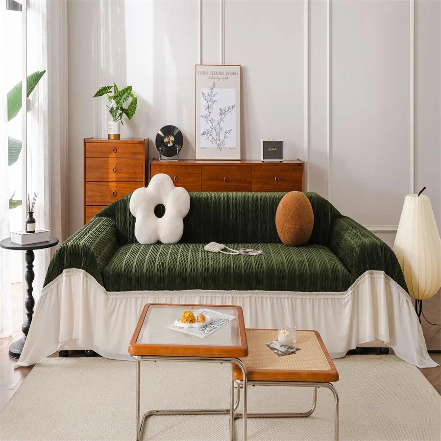 Водоотталкивающий универсальный все включено нескользящий цельный кожаный чехол для дивана чехол ткань полотенце бархат Four Seasons универсальный