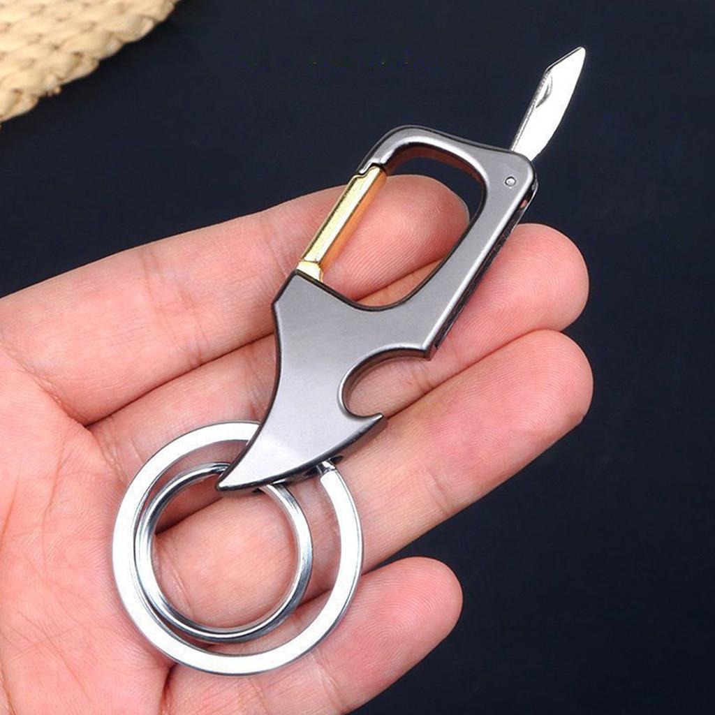 Многофункциональный и практичный брелок для ключей из сплава с небольшим ножом для разборки кронштейна экспресс-доставки
