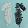1 Pair White Black Feather Lace Patch For Wedding Headwear DIY Craft Accessories