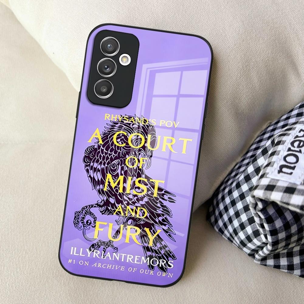 Чехол для телефона Acotar A Court of Mist and Fury для Samsung S24 Ultra S23 S22 S20 Fe S21 Plus Galaxy A54 A34 A24 A53 Стеклянная крышка