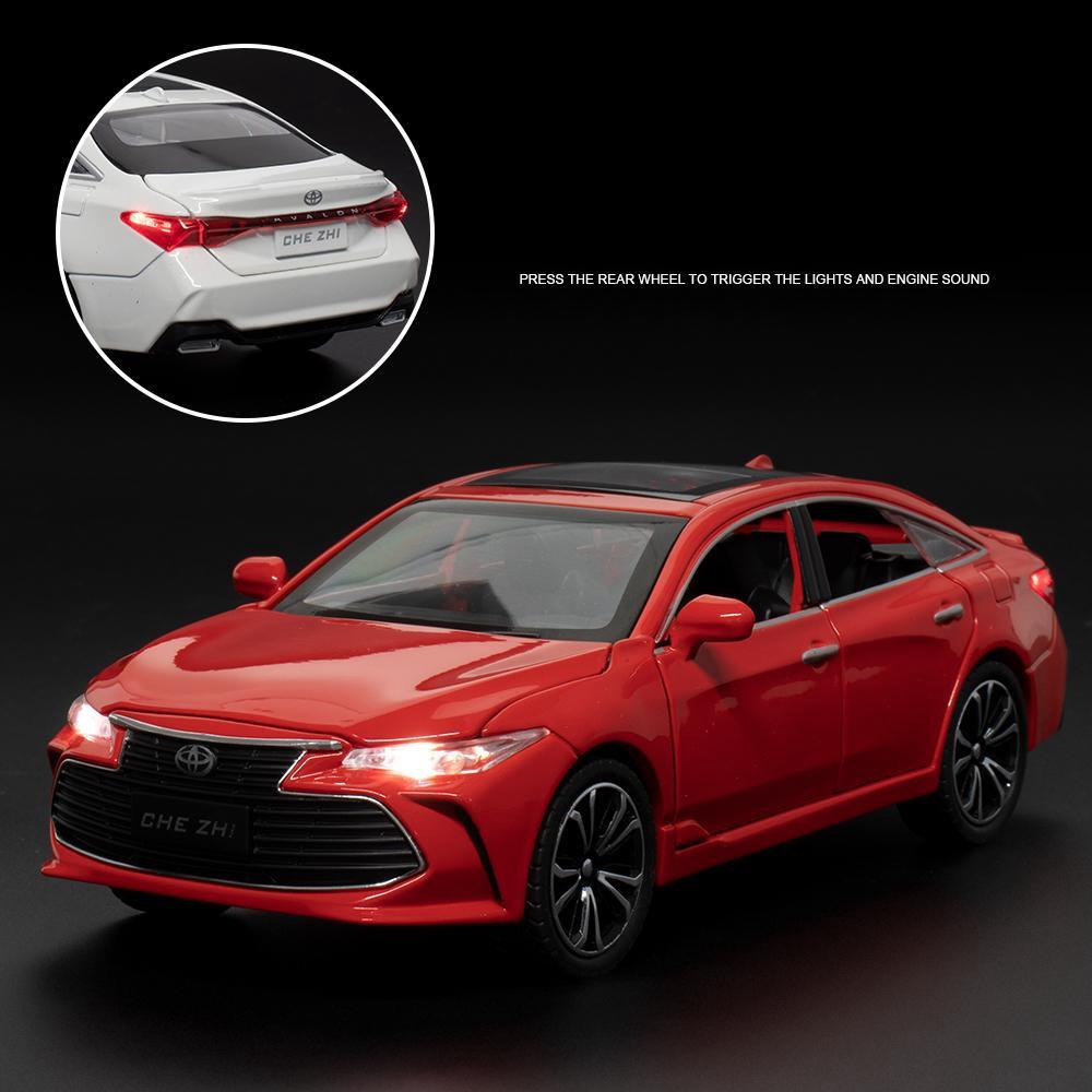 1/24 TOYOTA Avalon игрушечная машинка для детей литая металлическая модель миниатюрная звук свет двери открываются коллекция подарок для детей