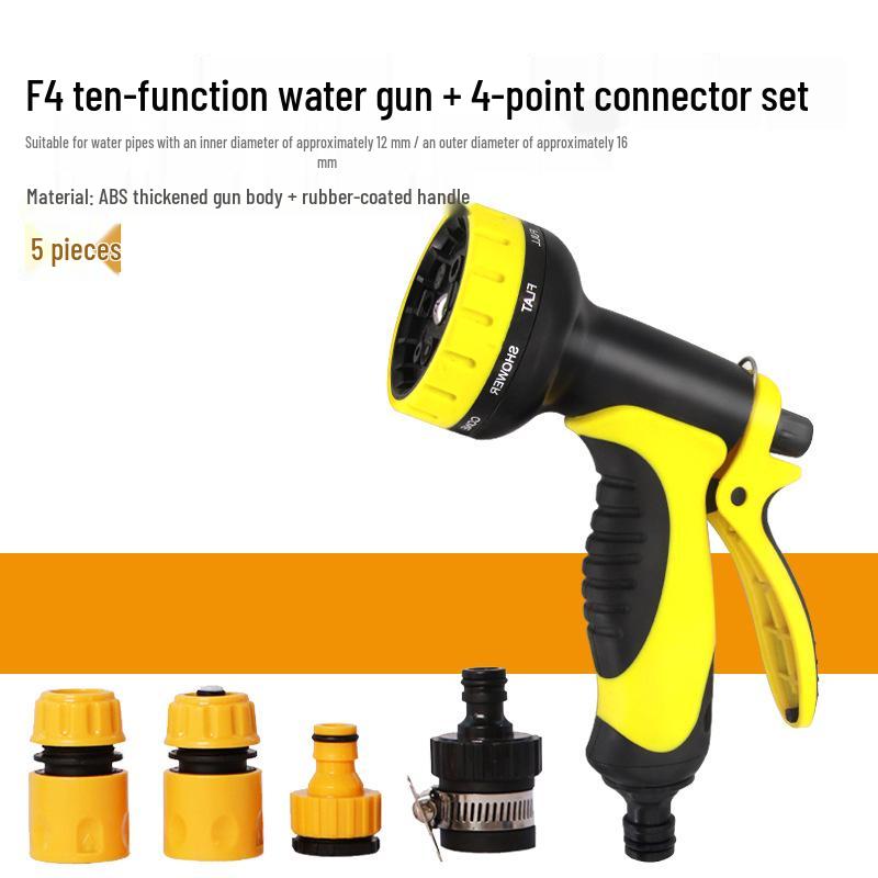 Полностью медный высоконапорный пистолет-распылитель для автомойки и насадка-щетка