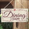 1 Piece 7.9x3.9 Inch Wooden Plaque for Dining Room Living Room Kitchen Beautiful Heart Lace Wall Decoration