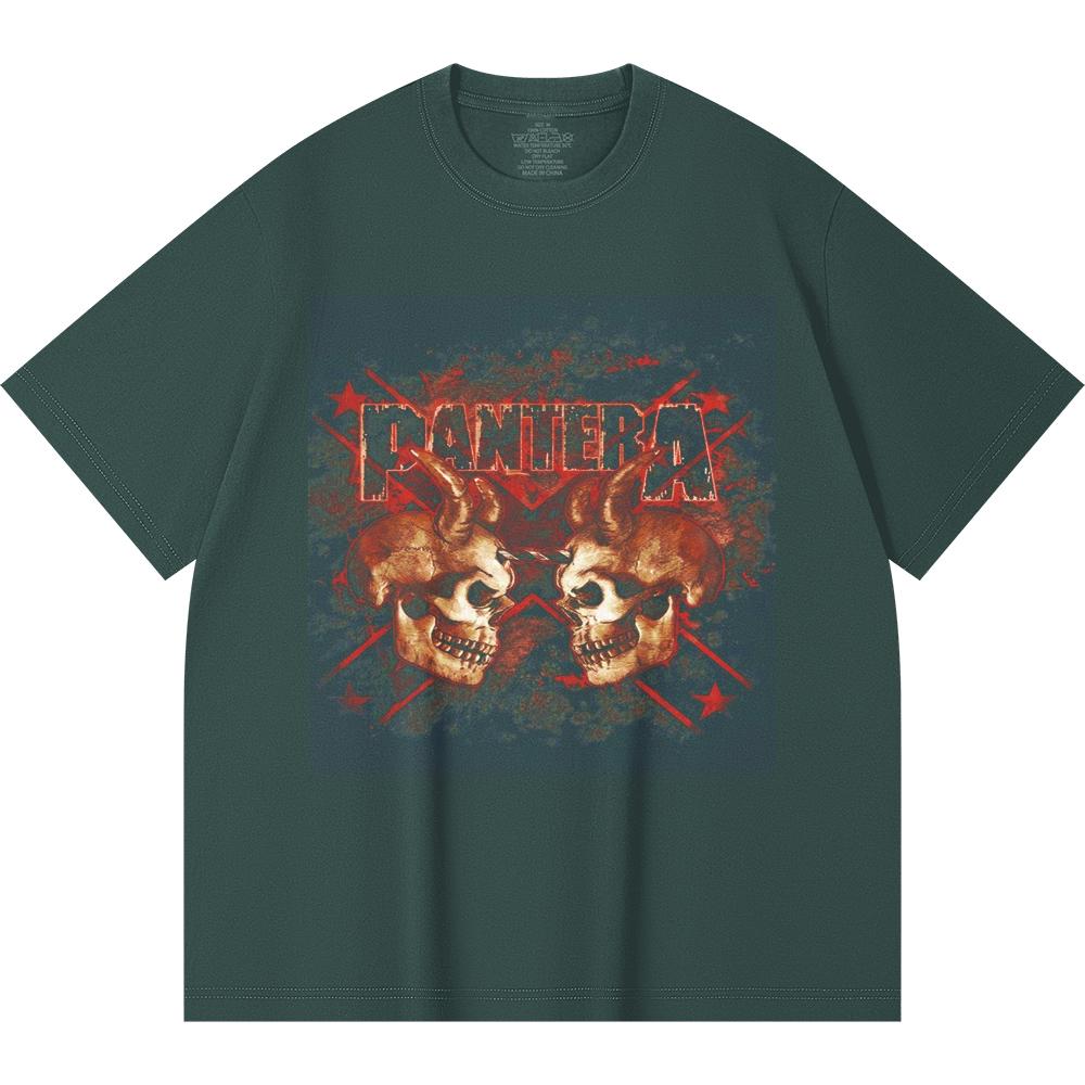 Хлопковая футболка плотностью 230 г/м² 100% Хлопок Heavy Metal Футболка с принтом рок-группы Популярная музыка Унисекс Тяжелая хлопковая футболка