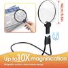 3 Color LED Lights Hands Free Magnifier Hanging Neck Magnifying Glass  Electronics Repair