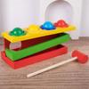 Montessori Knock Ball Table: Four-Color Hammer Box Toy for Early Education
