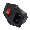 15A AC Power Socket 3Pin Boat Rocker Switch Fuse Switch AC Power Outlet  for 3D Printer