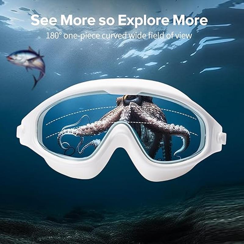 Swimming goggles Large frame swimming goggles Large frame HD wide-angle anti-fog UV protection Adult swimming goggles No leakage2