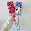 KEYSION Cute 3D Cartoon Plush Case for Redmi 14C with Lanyard Soft Silicone Shockproof Phone Back Cover for Xiaomi POCO C75