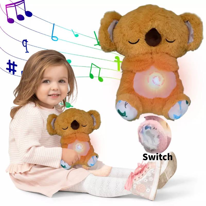 Plush Anxiety Relief Toys Cute Koala Breathing Musical Soothing Doll Toy Sleep