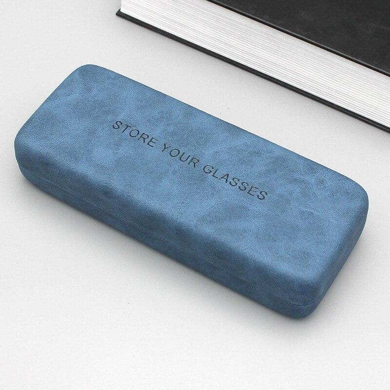 Модные футляры для очков из искусственной кожи с морщинами, железный чехол, универсальная коробка для хранения очков, аксессуары для очков
