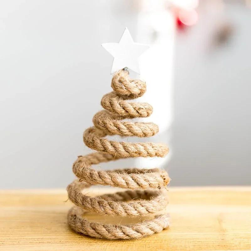 Nordic Wooden Christmas Tree Ornament Creative Tabletop Xmas Decor For Home Desktop Holiday Party Small Festive Decoration