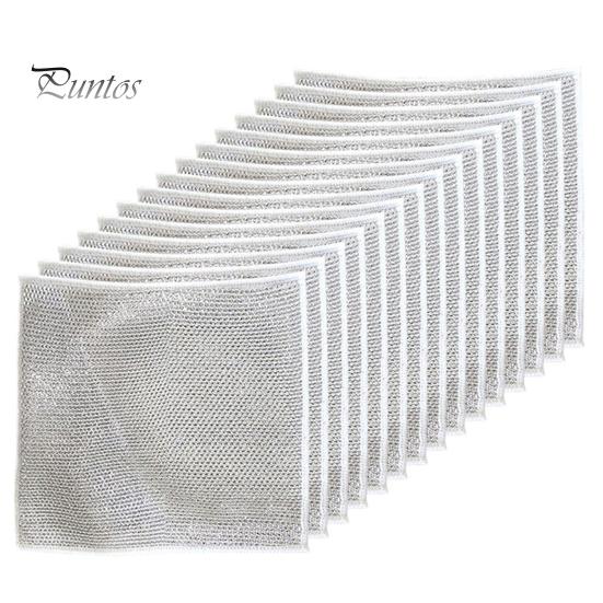 3/5/10/15 шт. тряпка из стальной шерсти, двусторонняя маслостойкая, быстросохнущая, полая, безворсовая, многоразовая кухонная тряпка, кастрюля, кастрюля, миска, скребок, ткань для чистки