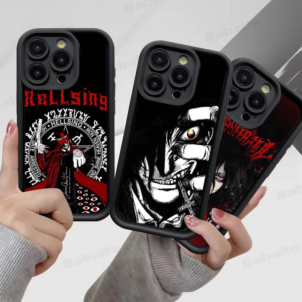 Хоррор Аниме Hellsing Для IPhone 17 15 13 12 11 14 Pro Max X XR XS 16 Plus Ударопрочная Конфетная Задняя Крышка
