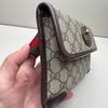 [Pre-Owned] Neo Vintage Series Gold Foil Logo Monogram Tiger Head Decorative Striped Shoulder Strap Canvas And Leather Messenger - Very Good #1JM4MRC