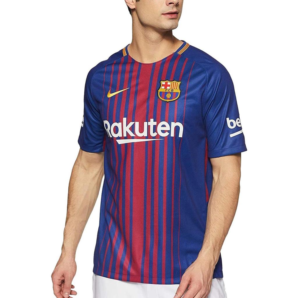 Nike ФК Барселона 17/18 Домашняя футболка 'Синяя' Мужская 847255-456