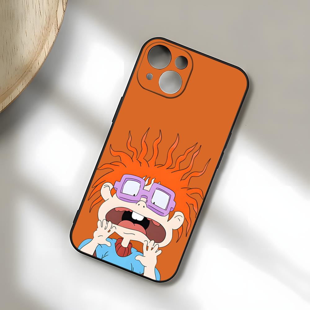 Мультяшный чехол R-Rugrats для iPhone 17 Pro Max 15 Pro 16 14 Plus 12 13 Mini 11 Pro, противоударный, мягкий чехол