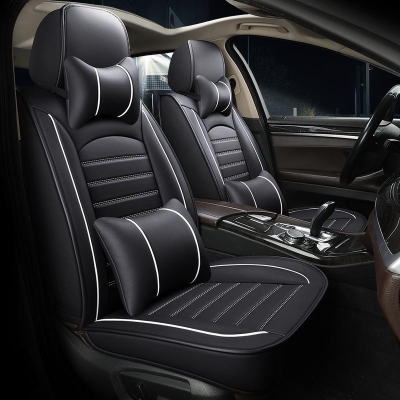 Universal Full Wrap Car Seat Cover for Driver & Co-Driver - All Seasons, Fits Sedan, SUV, Pickup, Van