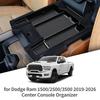 Для Dodge Ram 1500 2500 3500 2019-2026 Центральный подлокотник Ящик для хранения Противоскользящий лоток Органайзер Аксессуары для интерьера Черный